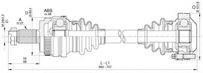 OPEN PARTS drs635700 -  Приводной вал